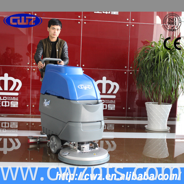 Extremely low noise hand push floor scrubber, walk behind